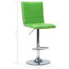 vidaXL バースツール グリーン 合成皮革製