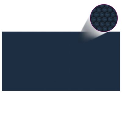 vidaXL フローティング ソーラープールフィルム PE製 1000x500 cm ブラック＆ブルー