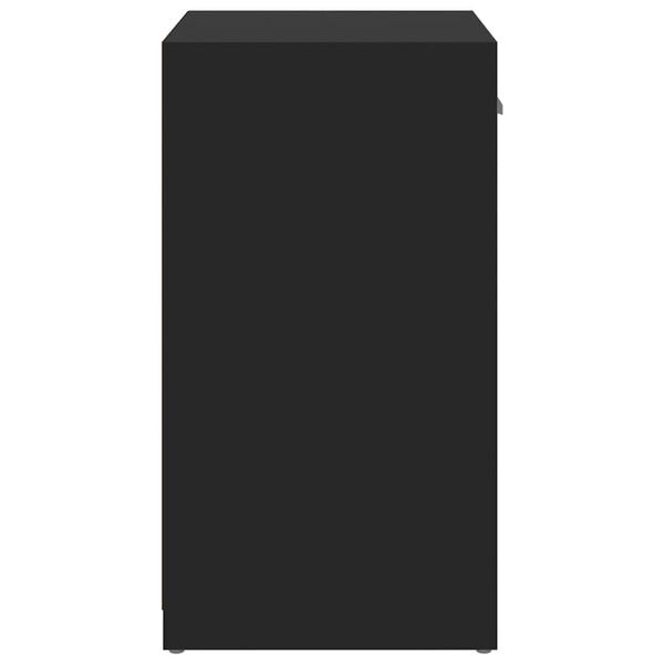 vidaXL シューズベンチ ブラック 94.5x31x57cm エンジニアリングウッド