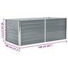 vidaXL レイズドガーデンプランター 160x80x77cm 亜鉛メッキ鋼製 グレー
