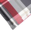 vidaXL サンラウンジャークッション 赤チェック柄 186x58x4cm オックスフォードファブリック