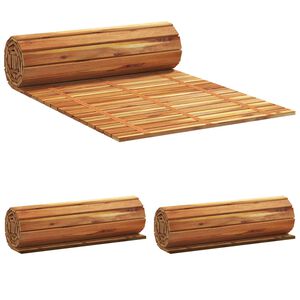 vidaXL 庭の小道 3 個 ナチュラル 200 x 50 cm ソリッドアカシアウッド
