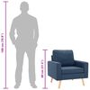 vidaXL アームチェア ブルー 布製