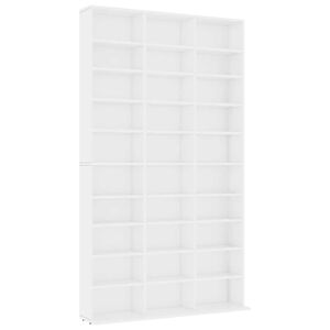 vidaXL CDキャビネット ホワイト102x23x177.5 cm エンジニアリングウッド