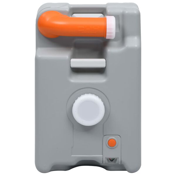 vidaXL タイヤ付き ウォータータンク キャンプ用 25L グレー