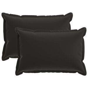 vidaXL クッションカバー 枕で HOUTEN 2 個 ブラック ポリエステル