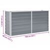 vidaXL ガーデンレイズドベッド 160x40x77cm 亜鉛メッキスチール グレー