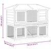 vidaXL 動物用 うさぎ用ケージ 2層タイプ 木製
