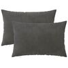 vidaXL クッションカバー 2 pcs HEERLEN ダークグレー 30 x 50 cm ベルベット