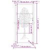 vidaXL ガーデンゲート アンスラサイト 100x175 cm スチールツリーデザイン