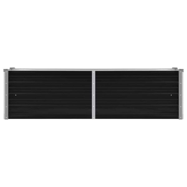 vidaXL レイズドガーデンプランター アントラシート 160x40x45cm 亜鉛メッキ鋼