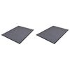 vidaXL PVCドアマット2点セット グレー 90x60 cm