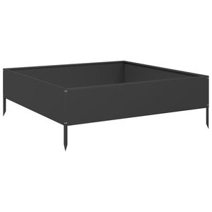 vidaXL ガーデンレイズドベッド ブラック 100x100x33.5 cm スチール
