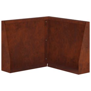 vidaXL 保持壁 50 x 50 x 50 cm 耐候性スチール 錆