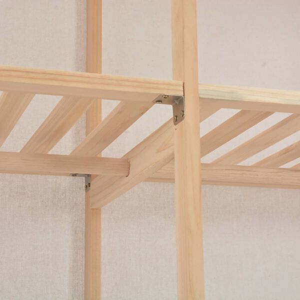 vidaXL 洋服ダンス ホワイト 200x40x170cm 布製