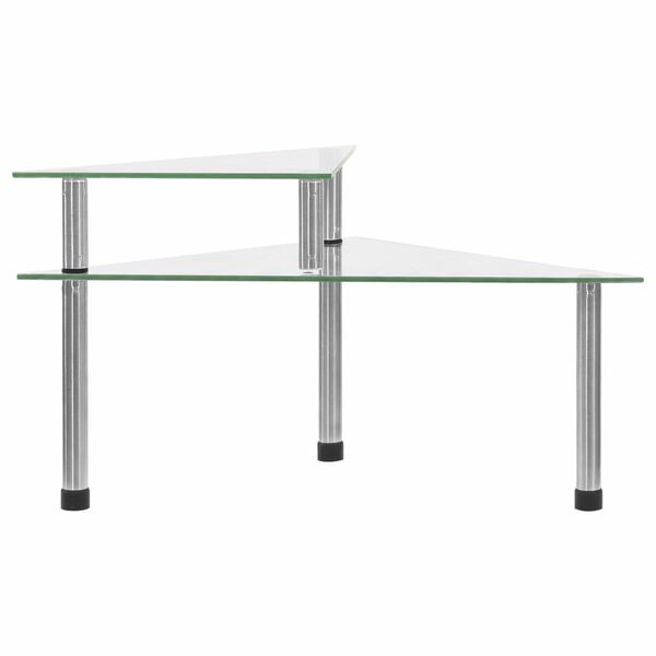 vidaXL キッチンシェルフ 透明 49.5x35x19cm 強化ガラス製