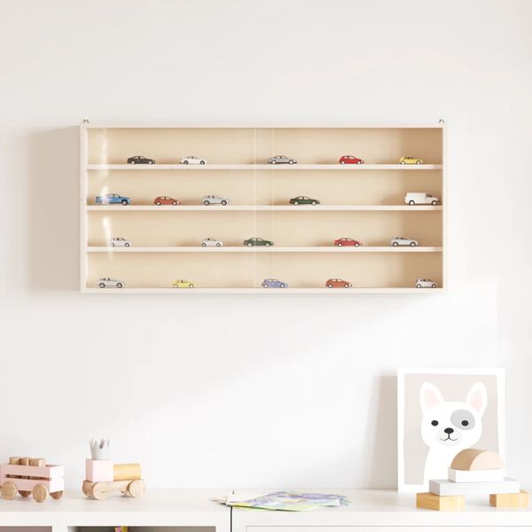 vidaXL 木製コレクターズディスプレイケース 扉付き 80x8.5x37cm