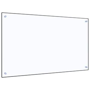 vidaXL キッチン用 汚れ防止板 透明 100x60cm 強化ガラス製