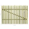 vidaXL ピケット ガーデンゲート 含浸松材 100x75cm