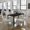 vidaXL ダイニングテーブルセット7点 ブラック＆ホワイト (UK/NO/IE/FIのみ)
