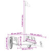 vidaXL 自転車用トレーラー ブラック オックスフォード生地＆鉄