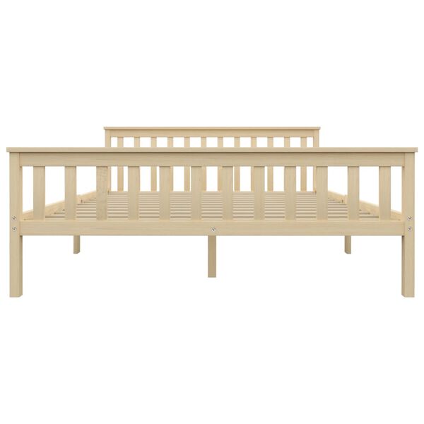 vidaXL ベッドフレーム ライトウッド 無垢のパインウッド 160x200cm