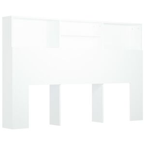 vidaXL ヘッドボードキャビネット ホワイト 160x19x103.5 cm