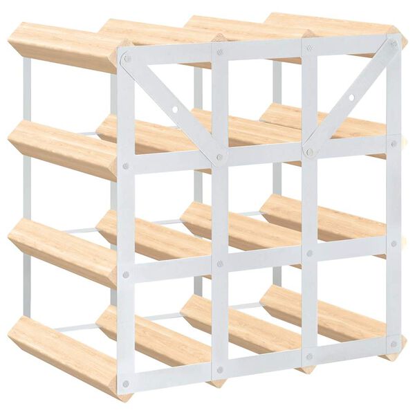 vidaXL ワインラック ボトル12本 無垢のパインウッド