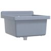 vidaXL 壁掛け式洗面器 グレー 40x40x24cm 樹脂製