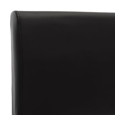 vidaXL ベッドフレーム ブラック 合成皮革製 180x200cm