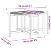 vidaXL ガーデンテーブル ブラウン 110 x 60 x 72 cm ソリッドアカシアウッド