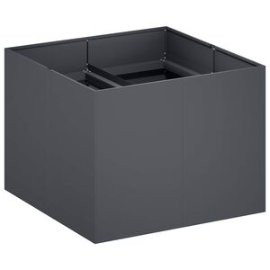 vidaXL ガーデンプランター アンスラサイト 80 x 80 x 60 cm 冷間圧延鋼