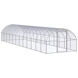 vidaXL 屋外鶏小屋 3x12x2 m 亜鉛メッキ鋼製