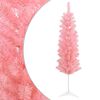 vidaXL 人工スリムクリスマスツリー 120 cm PVCとスチール ピンク