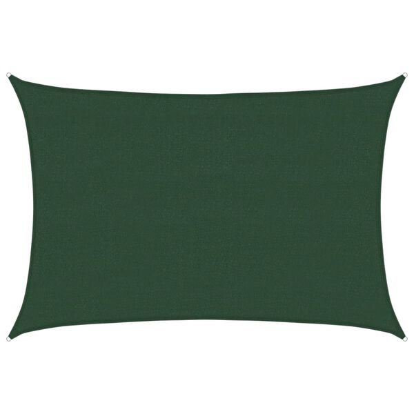 vidaXL サンシェードセイル 160g/m&sup2; ダークグリーン 4x5m 高密度ポリエチレン