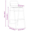 vidaXL 積み重ね可能 バースツール 2点 アルミ製