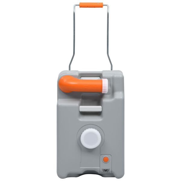 vidaXL タイヤ付き ウォータータンク キャンプ用 25L グレー