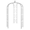 vidaXL ガーデンアーチ &Oslash;180x255cm スチール製 ブラック