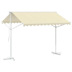 vidaXL 自立型オーニング 3x3 m クリーム