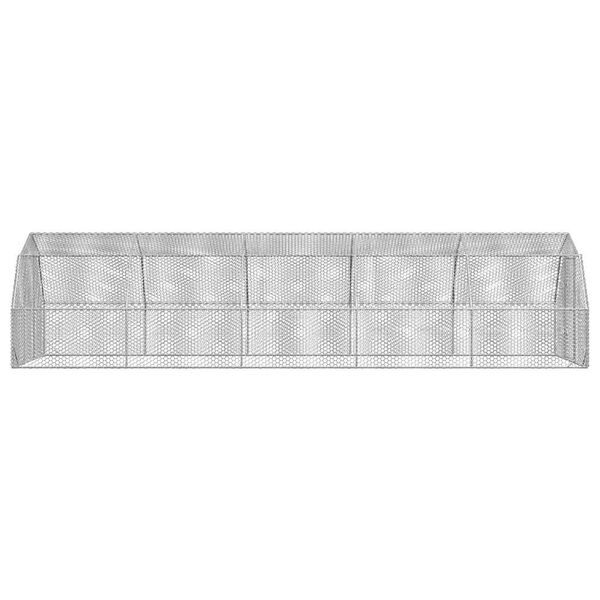 vidaXL チキンラン 2.5x10x2.25 m 亜鉛メッキ鋼