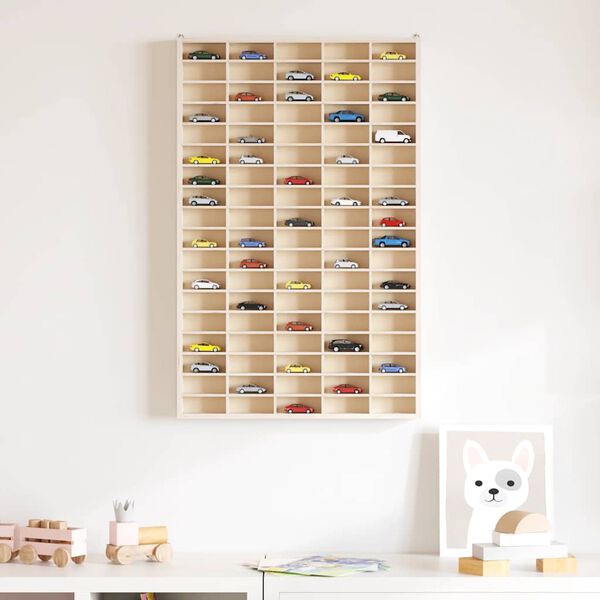 vidaXL 木製コレクターズディスプレイケース 90コンパートメント付き 50.5x4.5x79cm