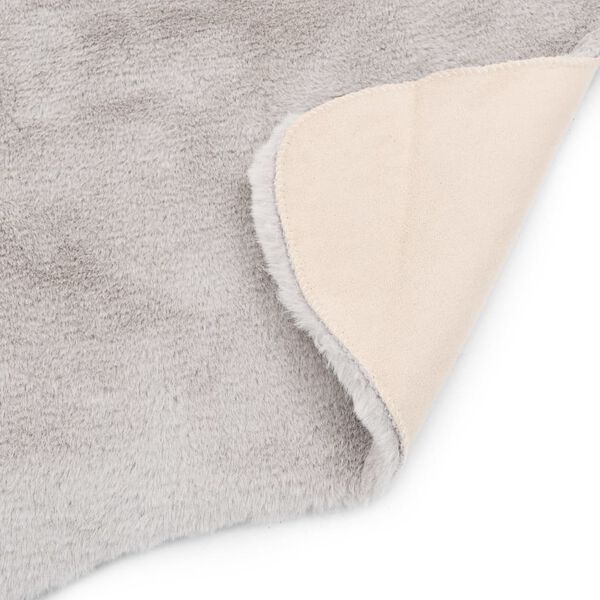 vidaXL ラグ 65x95cm フェイクラビットファー グレー