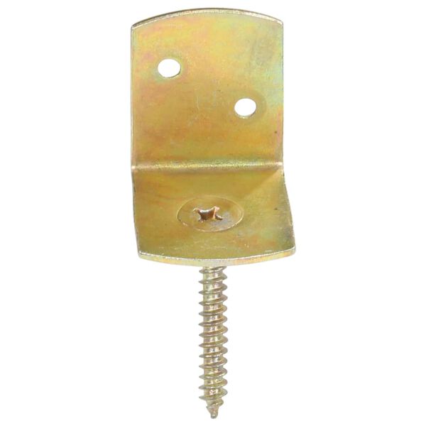 vidaXL フェンスパネルブラケット 24点 L字型 亜鉛メッキ金属