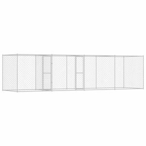 vidaXL 犬用ケージ シルバー 600 x 200 x 200 cm 亜鉛めっき鋼