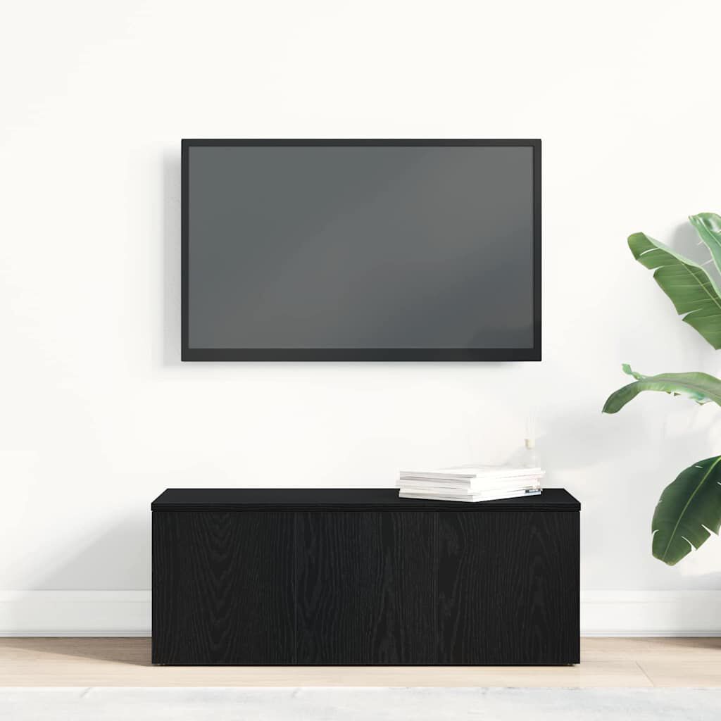 ブリキキャビネット　テレビ型 vidaXL テレビキャビネット 80x34x30 cm ブラックオーク エンジニ