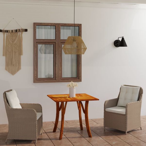 vidaXL ガーデンダイニング3点セット ブラウン