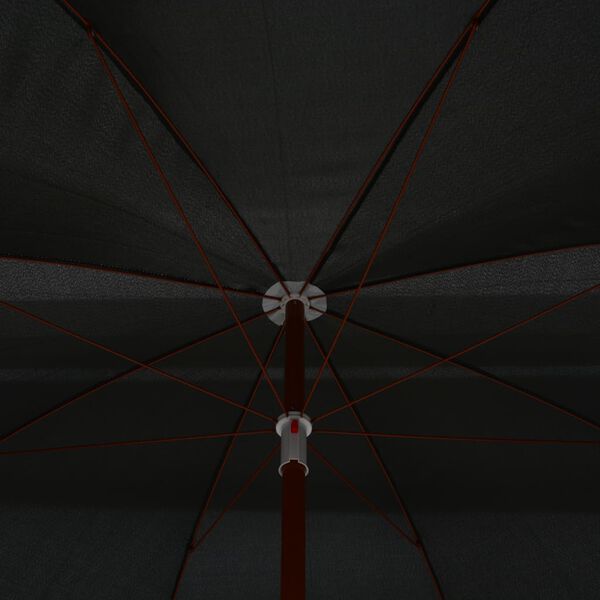 vidaXL ガーデンパラソル スチール製ポール付き 300cm アントラシート