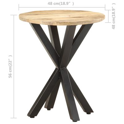 vidaXL サイドテーブル 48x48x56cm マンゴー無垢材