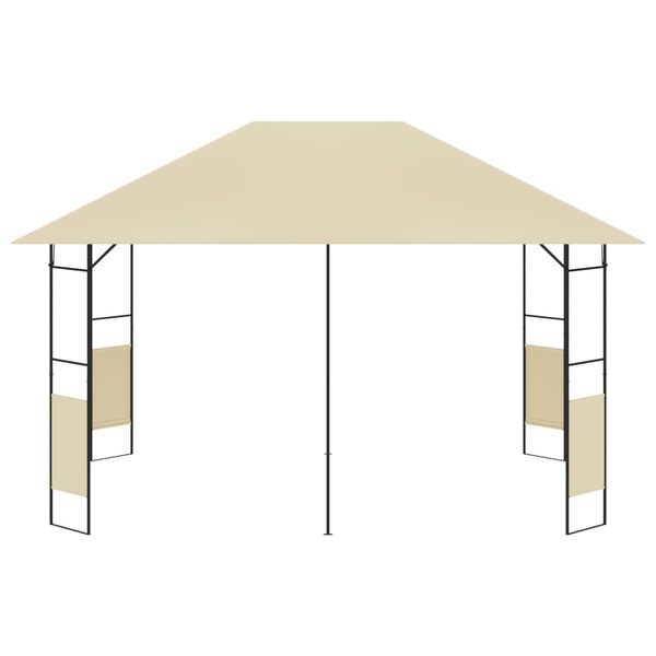 vidaXL ガーデンガゼボ 4x3m クリーム 160g/m&sup2;