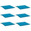 vidaXL ガーデンチェアクッション 6点 ブルー 40x40x4cm オックスフォードファブリック